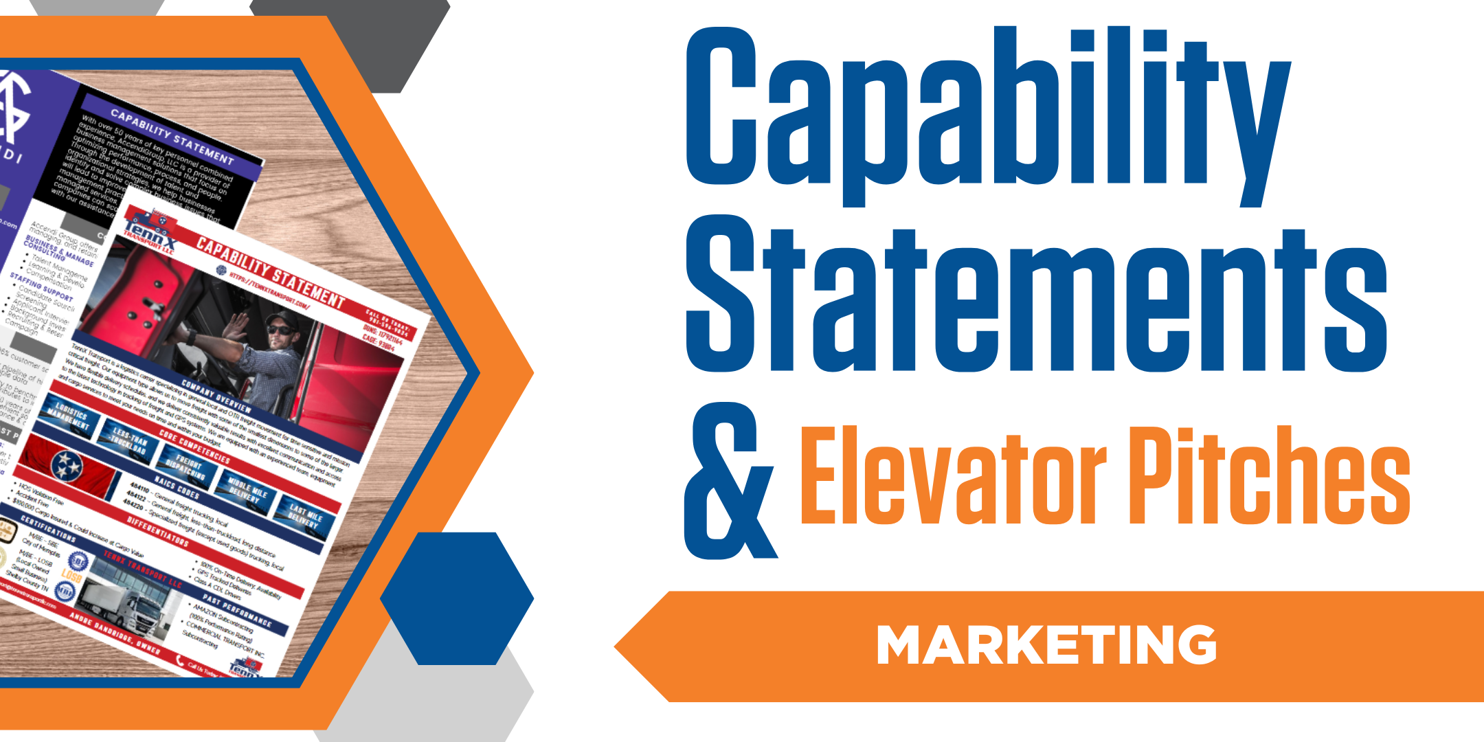 Capability Statements & Elevator Pitches